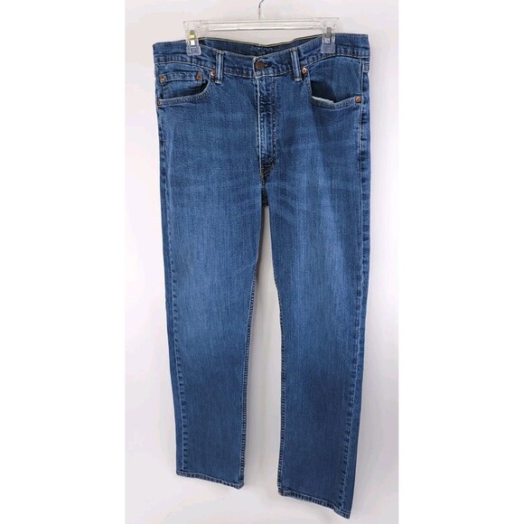 Levi's Other - Levi Strauss Co Mens 36×34 Blue Jean Straight Pants Button Zip Pockets Stretch